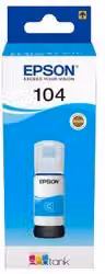 Inchiostro Epson EcoTank 104 Ciano per ricarica serbatoio