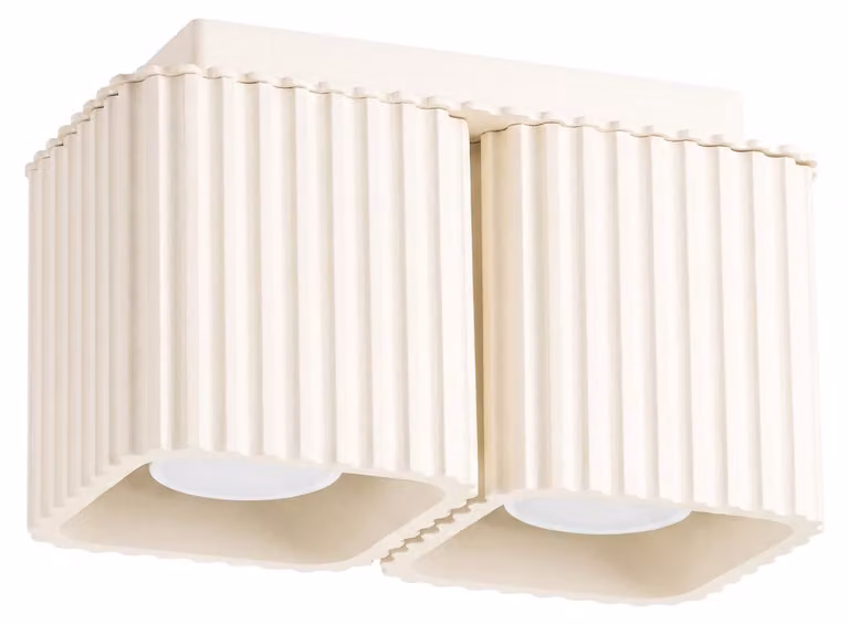 Plafoniera RIFF 2 beige GU10 2xGU10 10W alluminio 12x10x20,5cm Sollux Lighting