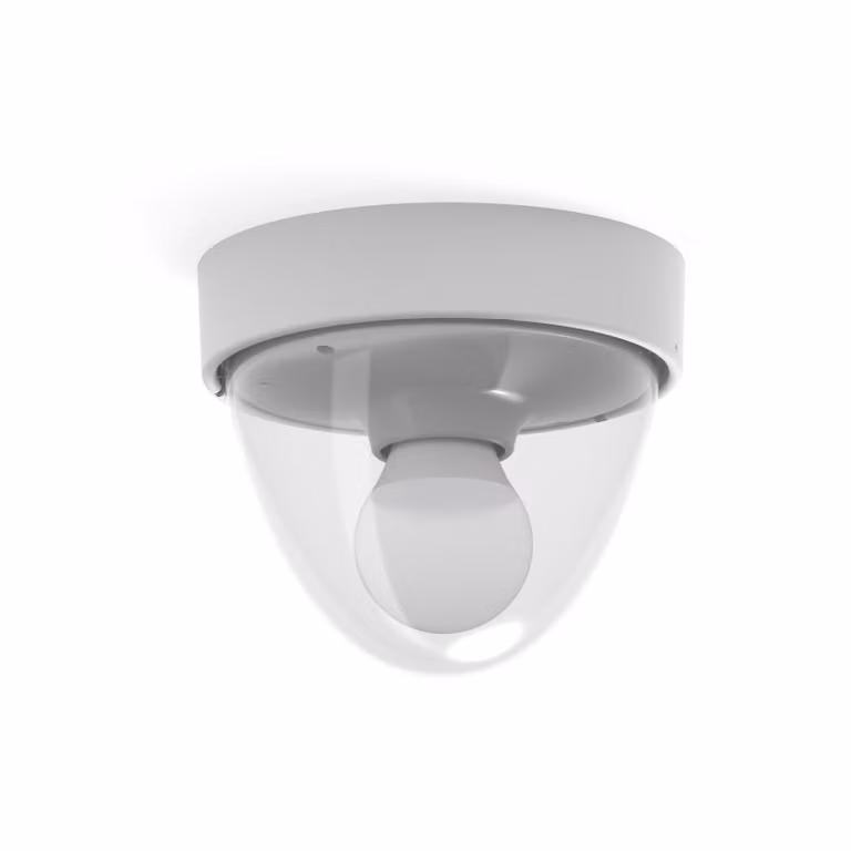 Plafoniera rotonda NOOK bianca 1xE27x40W in plastica, dimensioni: 15,5x17x17 cm, IP44, Nowodvorski Lighting