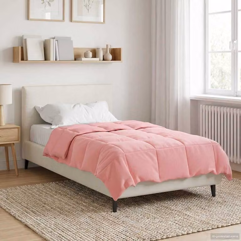 vidaXL Piumone Invernale in Microfibra Traspirabile e Reversibile, Rosa, L/P/H: 140 x 200 cm