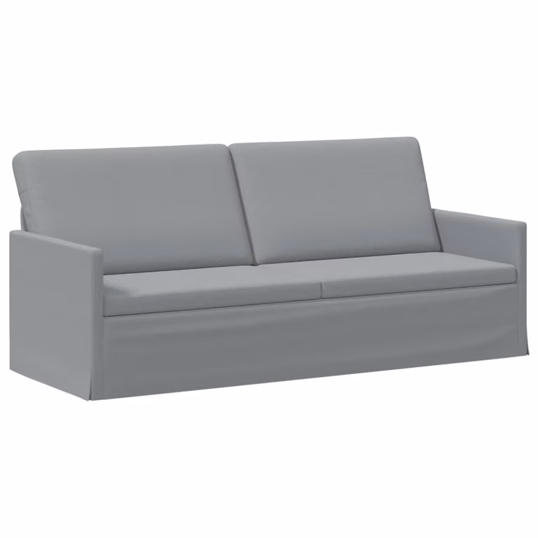 vidaXL Divano a 3 posti moderno in tessuto grigio con struttura in metallo L: 190 cm, P: 81 cm, H: 82 cm