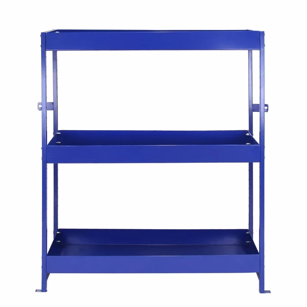 Scaffale Monster Racking in Acciaio Inossidabile Blu con 3 Ripiani, L: 115,0 cm, P: 34,8 cm, H: 116,5 cm – 2