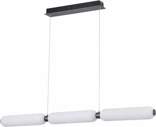 Lampada a sospensione lineare Catkin Reality Leuchten LED 8W nera con altezza regolabile