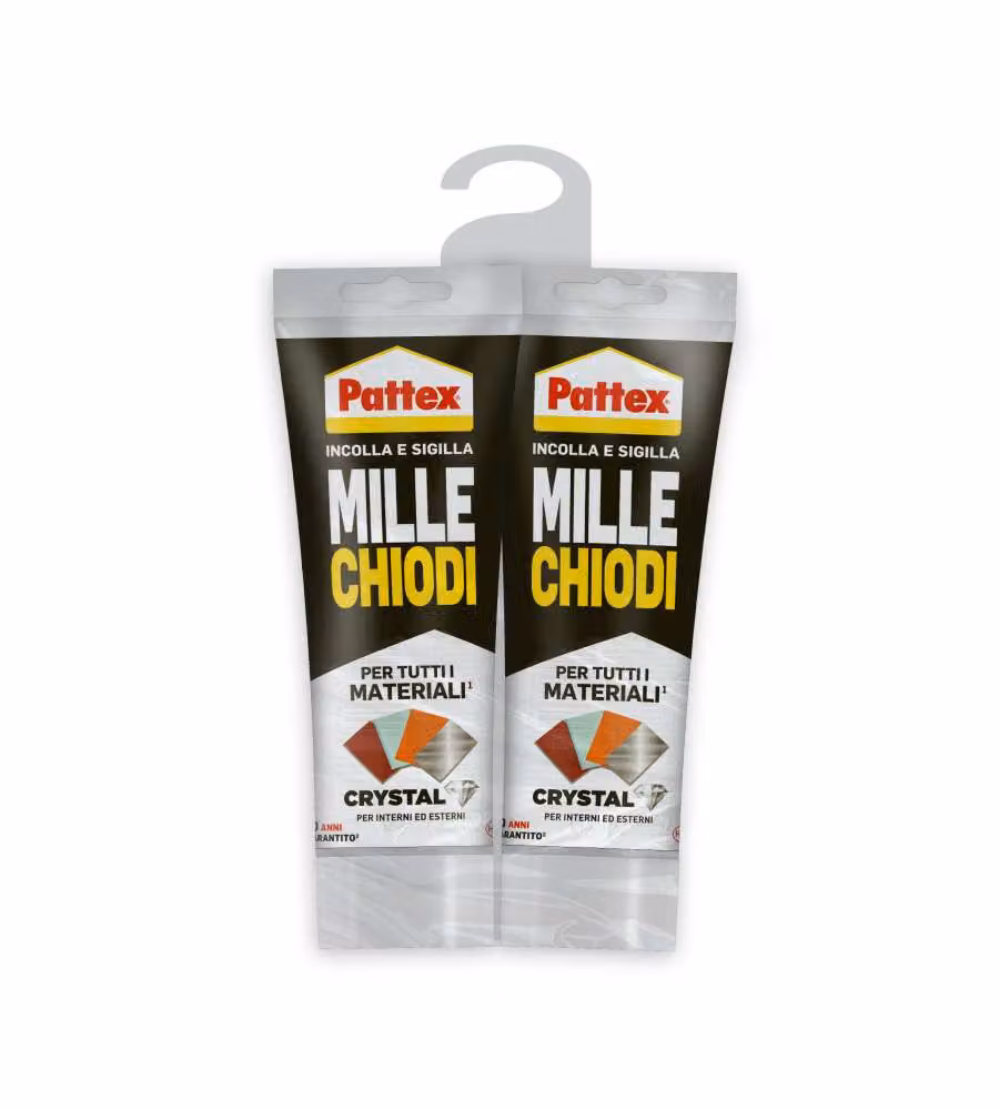 Pattex Millechiodi Crystal - Adesivo Sigillante Trasparente - 2 x 90g