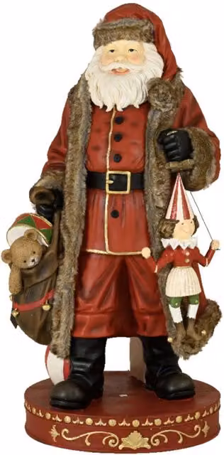 Statua di Babbo Natale Kaemingk, colore rosso, Altezza: 166 cm