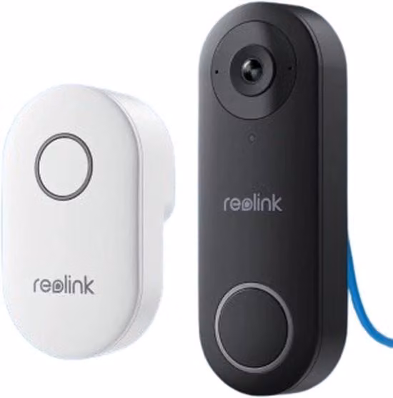 Videodeurbel con Camera Reolink Wifi con Angolo di Campo 180 e Riconoscimento Persona, Colore Nero