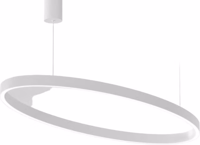 Lampada a Sospensione CRISEIDE S/1G OVAL LED 100W 5300lm 3000K dimmerabile alluminio Bianco satinato - Gealuce
