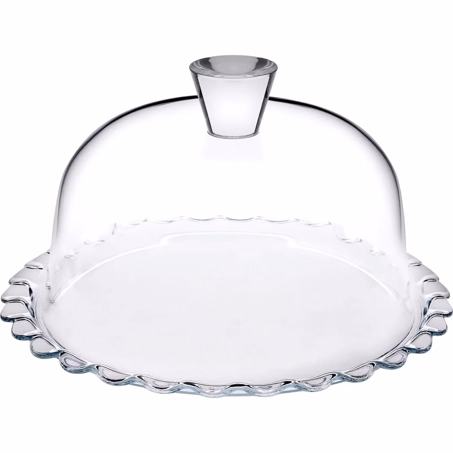 Piatto per torta con campana in vetro trasparente Pasabahce Linea Patisserie, diametro: 26 cm – 1