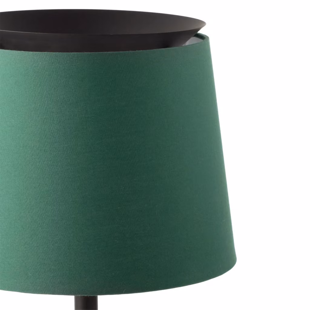 Lampada da Tavolo SAVOY Faro Barcelona Colore Verde in Metallo e Tessuto