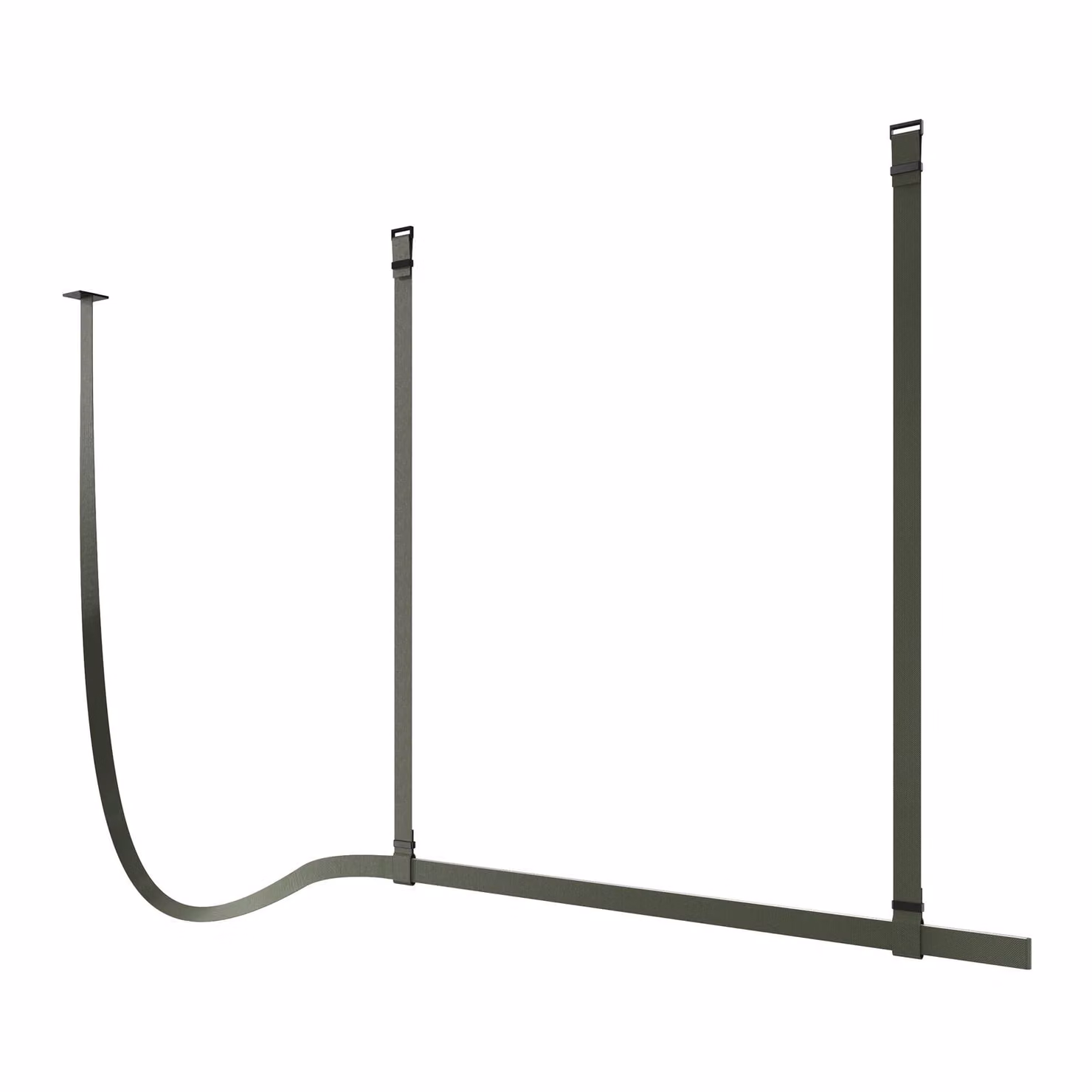 Flos - Belt Fabric Grey Olive Casambi 2000mm - Lampada a sospensione - Grigio