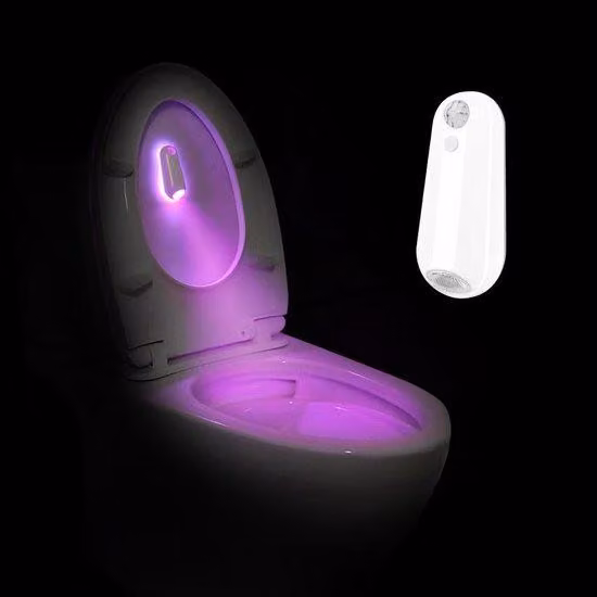 Lampada notturna a LED per il bagno - Lampada RGB ricaricabile per il bagno con sensore di movimento - Lampada per l'addestramento all'uso del bagno per bambini - Lampada da bagno per bambini e bambine