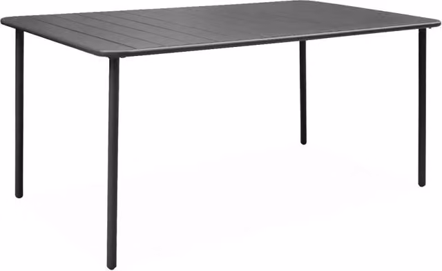 Tavolo da giardino rettangolare Sweeek in metallo antracite, L: 160 cm