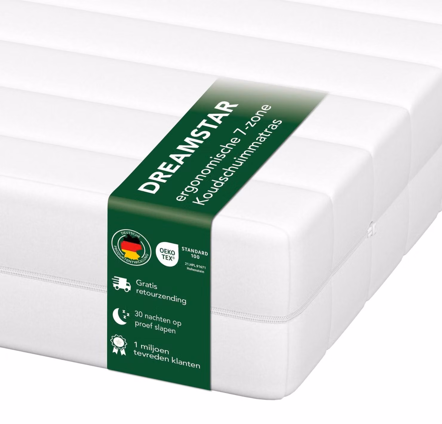 Materasso in memory foam ortopedico - Materasso arrotolato - 90 x 190 cm - 11 cm - Oeko-Tex