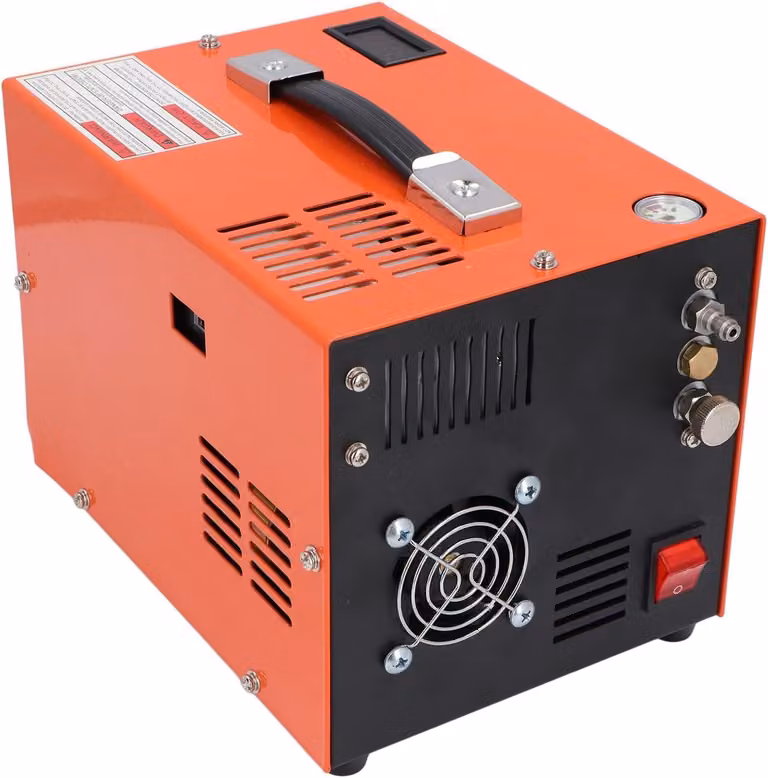 Compressore d'aria PCP da 4500 psi, pompa d'aria ad alta pressione con display della temperatura in tempo reale. Integrato in un trasformatore per gonfiaggio esterno (spina EU, 220V)