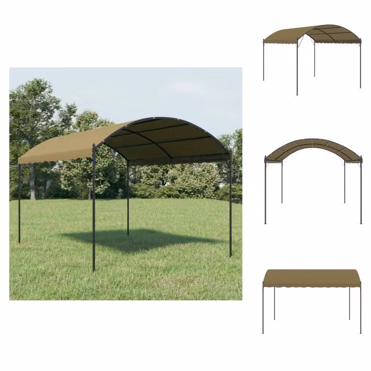 vidaXL Pavillon 4x3x2,6 m Taupe 180 g/m² - Pavillons & Partyzelte