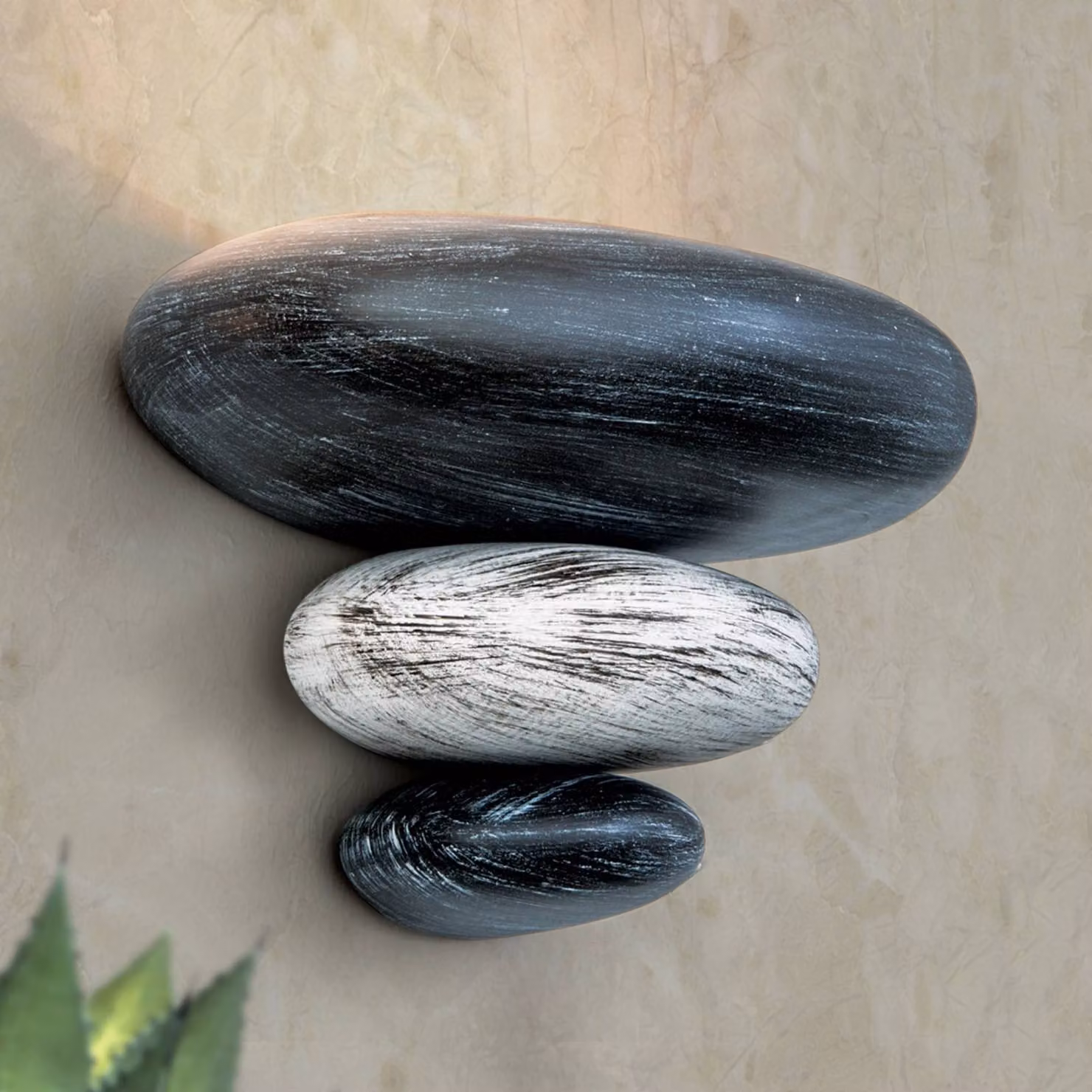 ORION Applique da parete LITICA, dimmerabile, Alluminio / Grigio / Zincato, Soggiorno / Sala da pranzo, Ceramica, Moderno, Applique