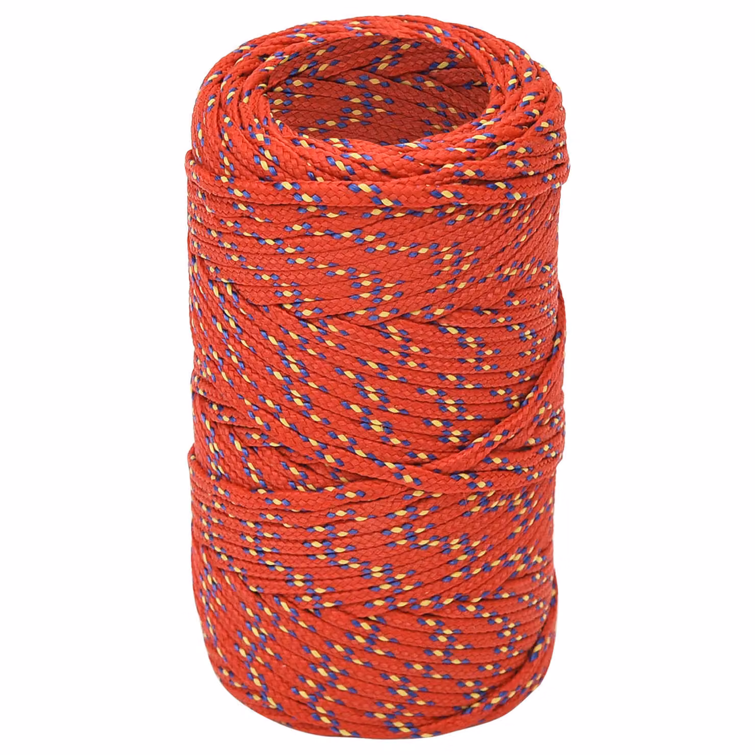 Corda multiuso vidaXL in plastica rossa da 2 mm con 27 kg di carico massimo e lunghezza di 250 m
