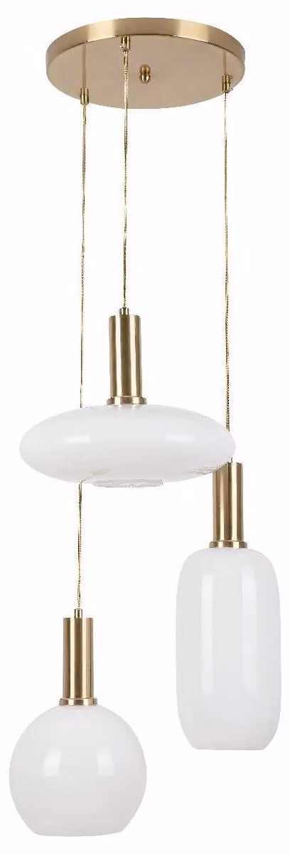 Rabalux 5225 Lampada a sospensione 3 spot Sinopia, E27, oro, sferico-rotondo, classico, ø400mm