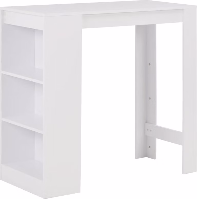 The Living Store Tavolo da bar con ripiano bianco 110x50x103 cm