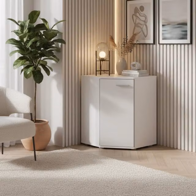 Commode Komodee in stile scandinavo bianco opaco, L: 138 cm, H: 74 cm – 1