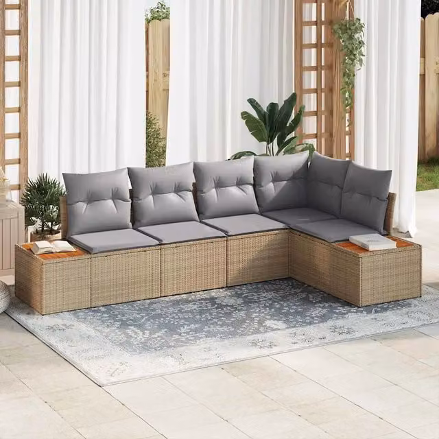 Set Divano da Giardino 5 pz 5-Numero di posti 3356755
