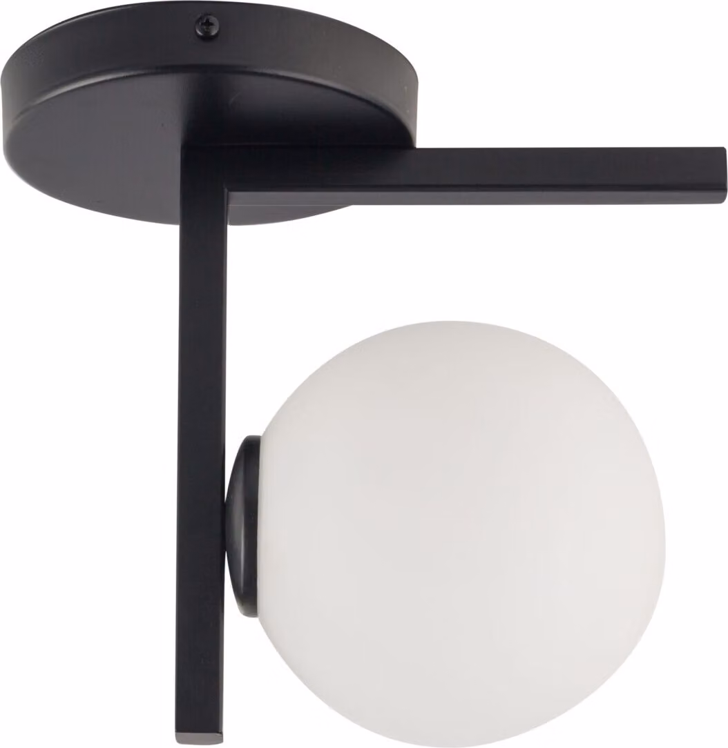 Lampada da soffitto per camera da letto in vetro nero decorativo a sfera bianca Andy 1xG9 12W Sigma Lighting