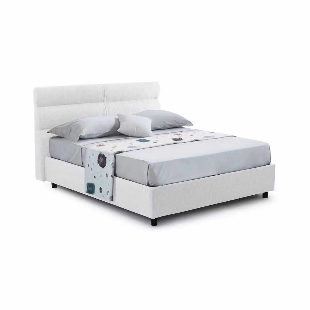 Letto Matrimoniale Briaglia DMORA Bianco con Contenitore a Sollevamento L/P: 160 x 200 cm – 2