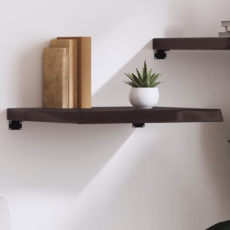 Ripiano in legno massello di rovere vidaXL, colore marrone, L 60 cm x P 60 cm x H 2-6 cm