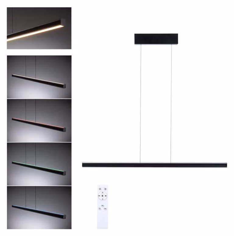 Paulmann Lampada a sospensione LED Lesko con RGBW e Tunable White Black opaco