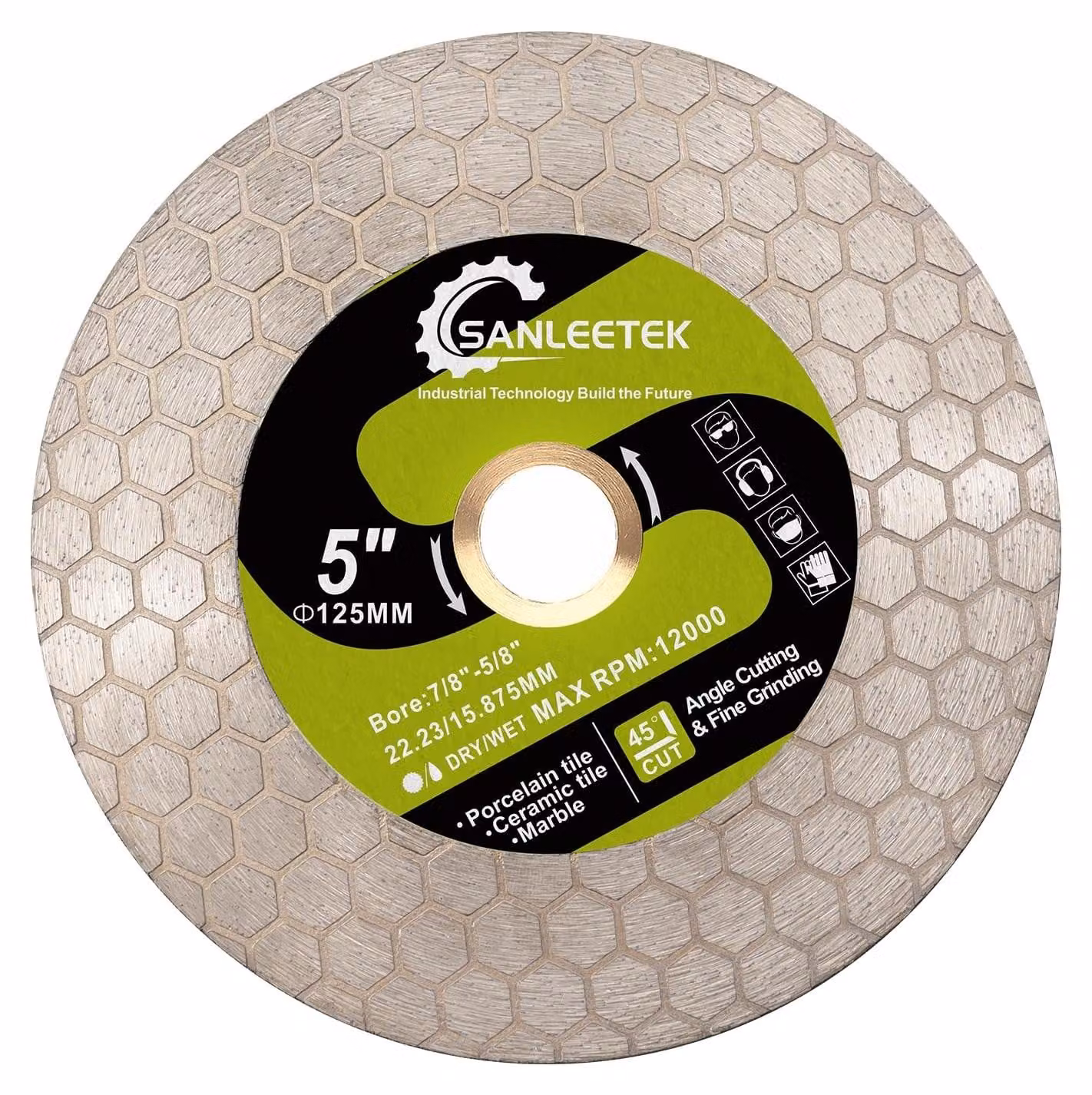 Disco diamantato per tagliare porcellana, Vetroceramica e piastrelle - 125 mm