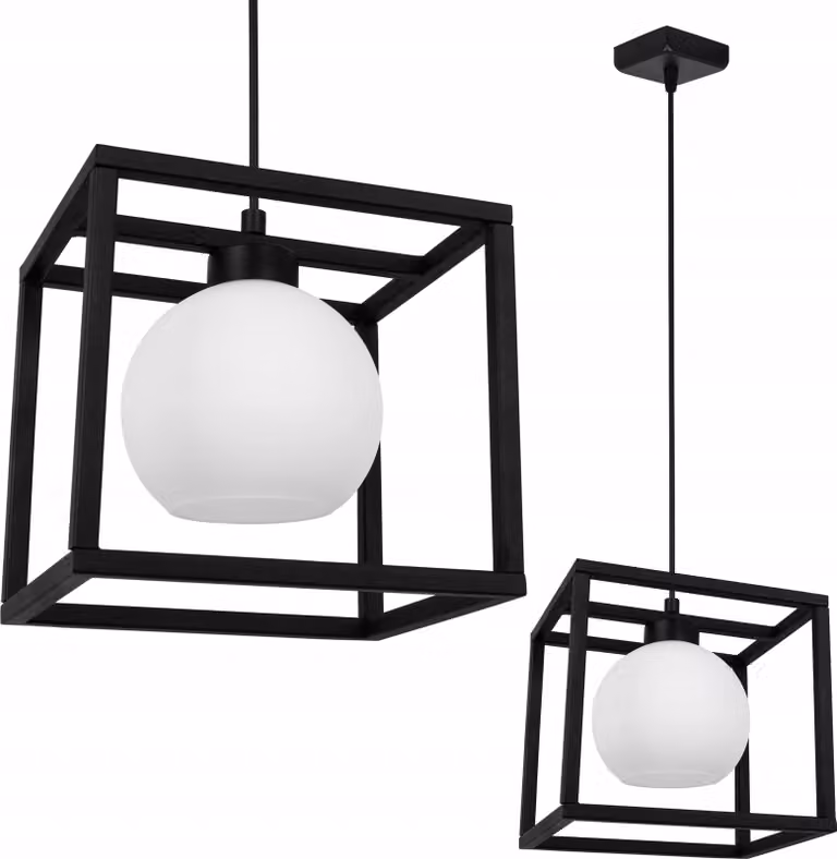 Eliza Cage lampada a sospensione - lampada da soffitto per soggiorno, camera da letto e sala da pranzo - luce a sospensione in metallo e vetro - E27 - 1 lampadina