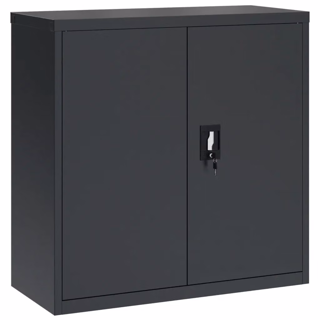 Armadio Classificatore vidaXL in Metallo Antracite con Ripiani Regolabili e Serratura L/P/H: 90 x 40 x 90 cm – 2