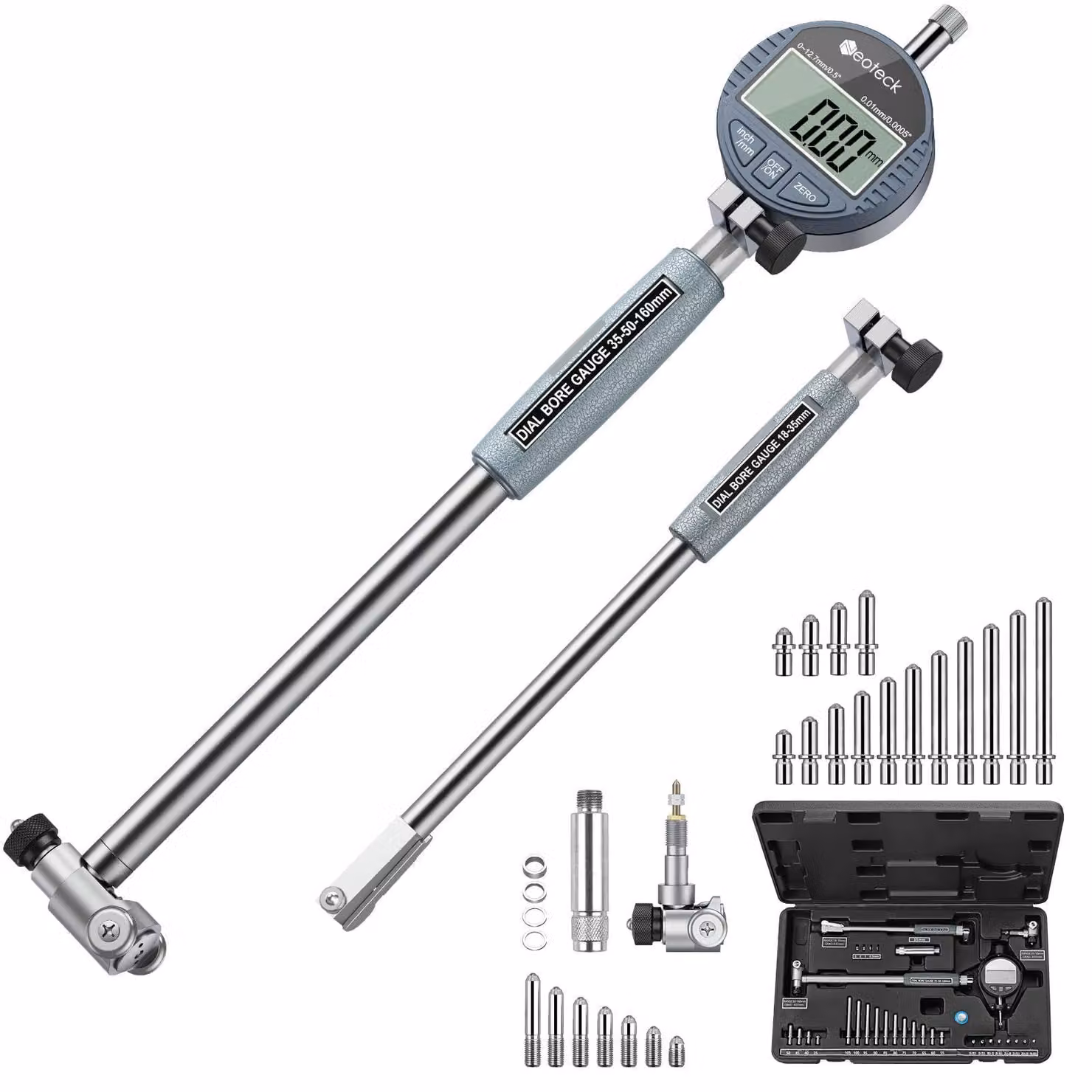 Set di calibri interni Boormeter, diametro interno da 18 a 160 mm, alta precisione, 0,01 mm
