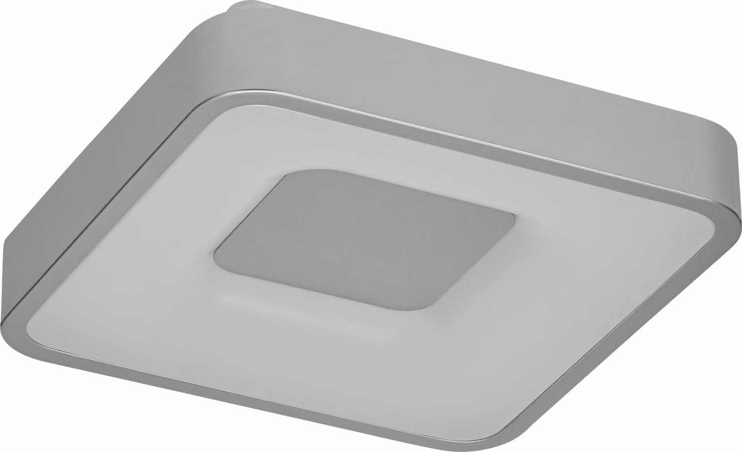 OSRAM Orbis Piana Lampada da soffitto a LED 290 mm, 16 W, 3000 K bianco caldo, Click-DIM, argento, metallo, IP20