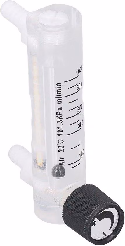 Misuratore di portata d'aria - Flussometro - Pezzo unico - Nero - Plastica - Compatto