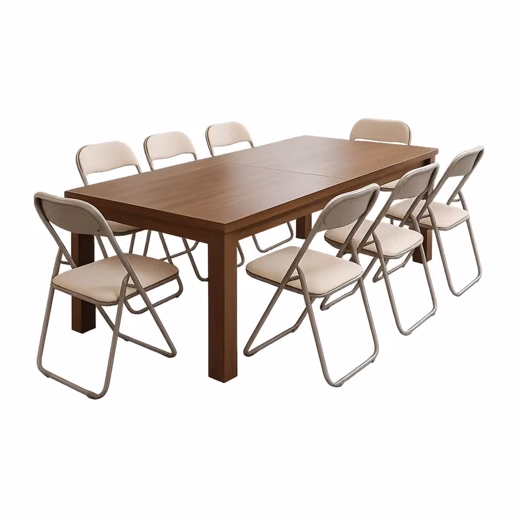 Set di 10 sedie moderne DMORA in tessuto e similpelle grigio impilabili per cucina e soggiorno – 2