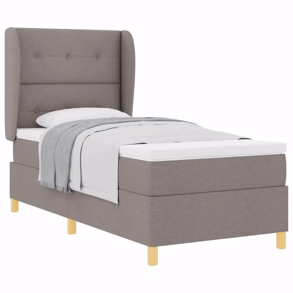 Letto ibrido con testiera Talpa vidaXL in tessuto beige o grigio L/P: 200 x 90 cm – 2
