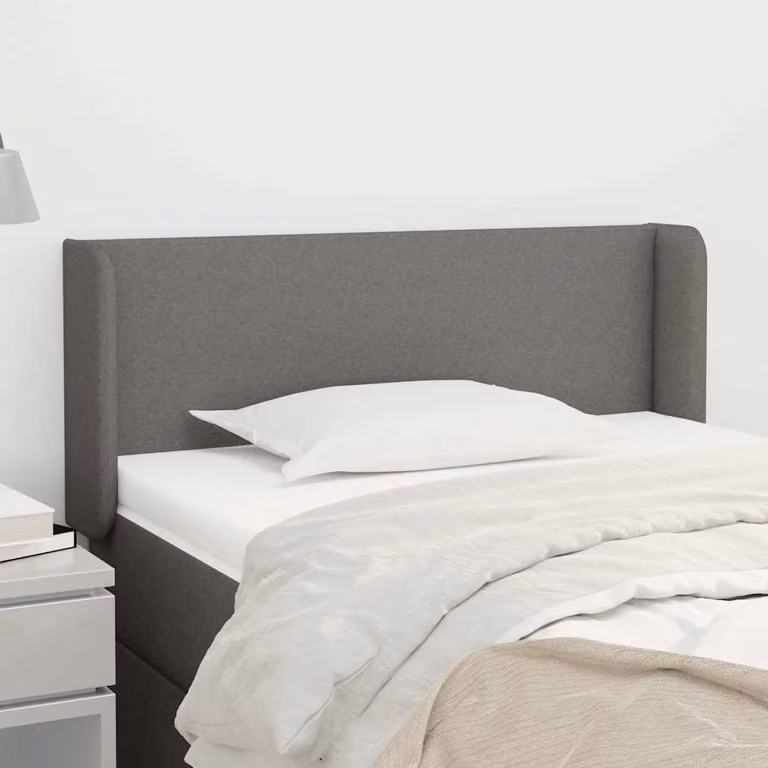 Testiera ad orecchio vidaXL in tessuto grigio scuro L: 103 cm, P: 16 cm, H: 78-88 cm