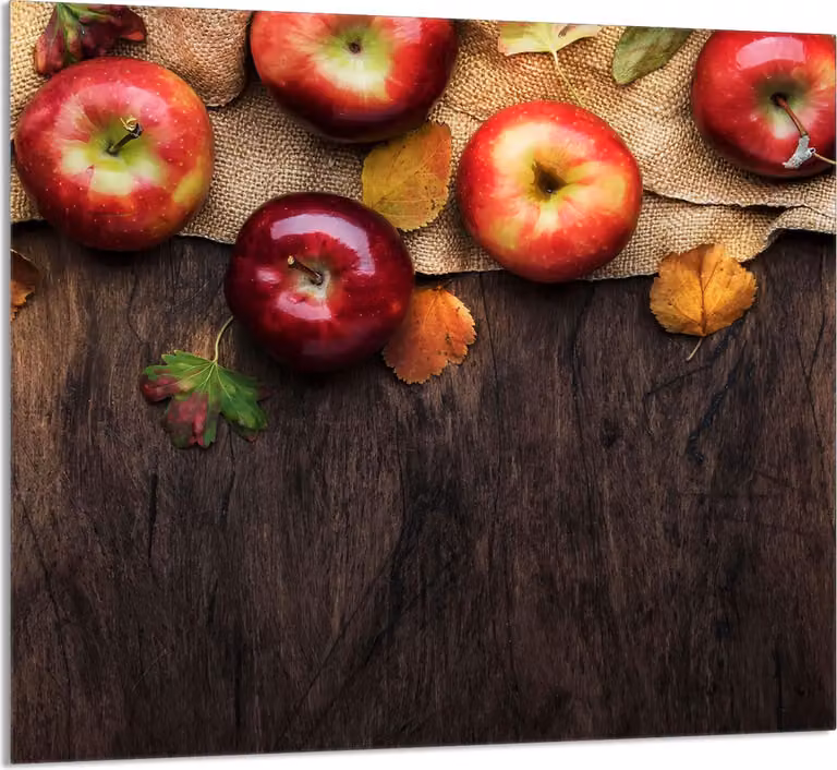PIATTO IN VETRO PER CUCINA 65x60 mele