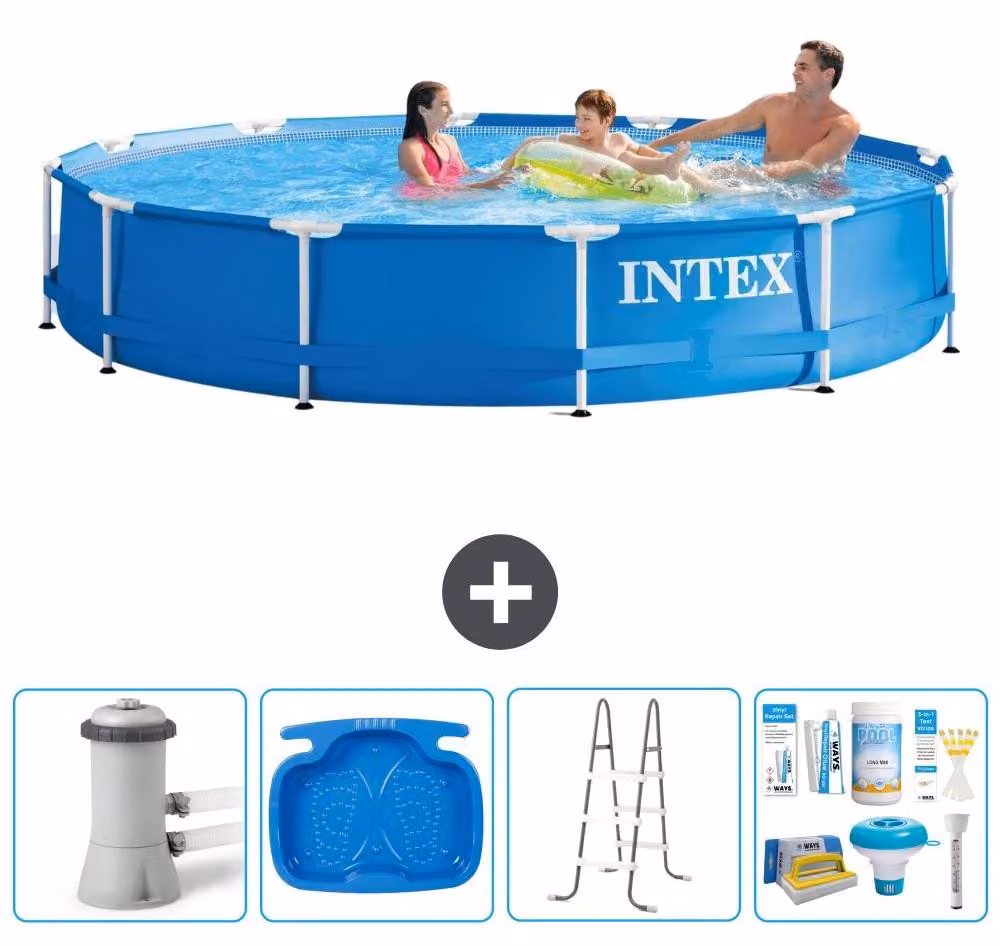 Piscina autoportante rettangolare - 366x76 cm - 5 pezzi - Modello S22471