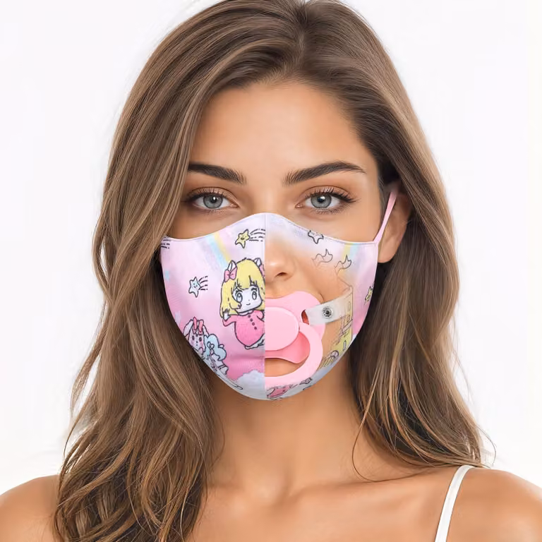 Solidchoice - Mascherina discreta con tettarella rimovibile - Fascia regolabile