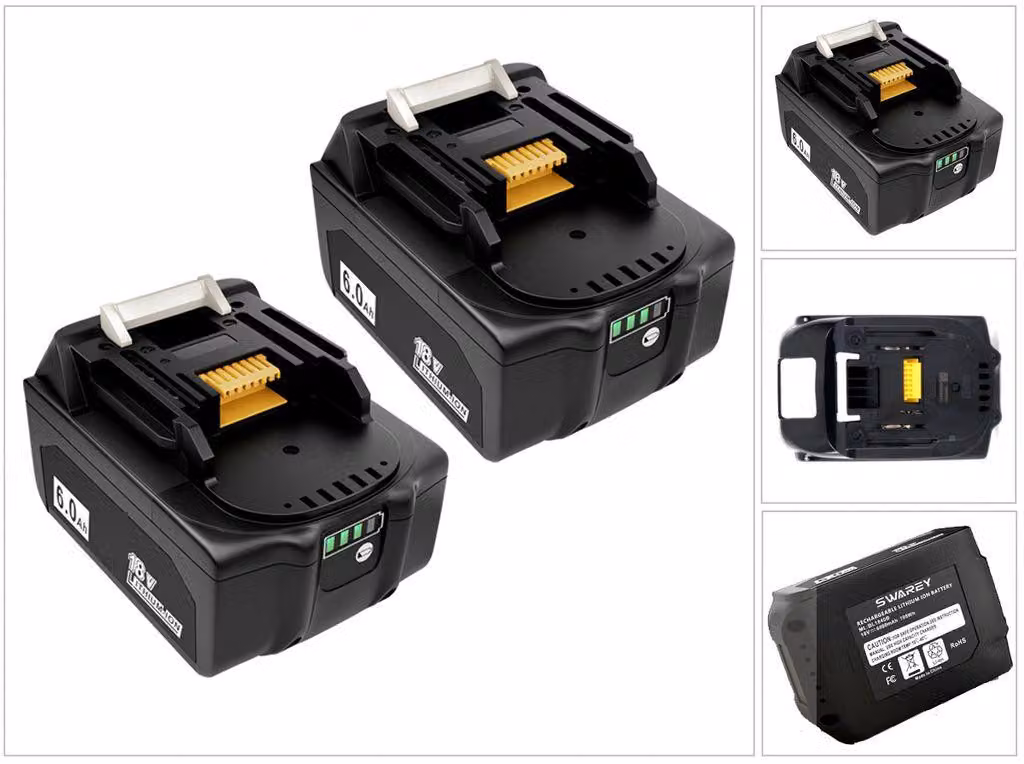 2x 18V 6,0Ah Akku Batterie Für Makita BL1850 BL1815 BL1815N BL1820 BL1820B BL1830 BL1830B BL1835 BL1840 BL1840B BL1845 BL1850B BL1860 BL1860B BL1860B LXT400
