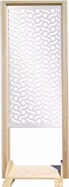 Signorbit Separè Paravento Modulabile in Legno e PVC Bianco L: 70 cm, H: 190 cm