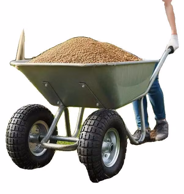Ruote per carriola, misura 4.10/3.50-4 pollici, pneumatico in gomma resistente, cerchio in metallo, cuscinetti da 20 mm, capacità di carico di 100 kg