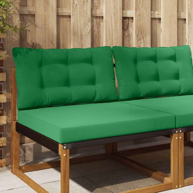 vidaXL Cuscino per divano da esterno in poliestere verde con rivestimento rimovibile L 80 cm x P 68,5 cm