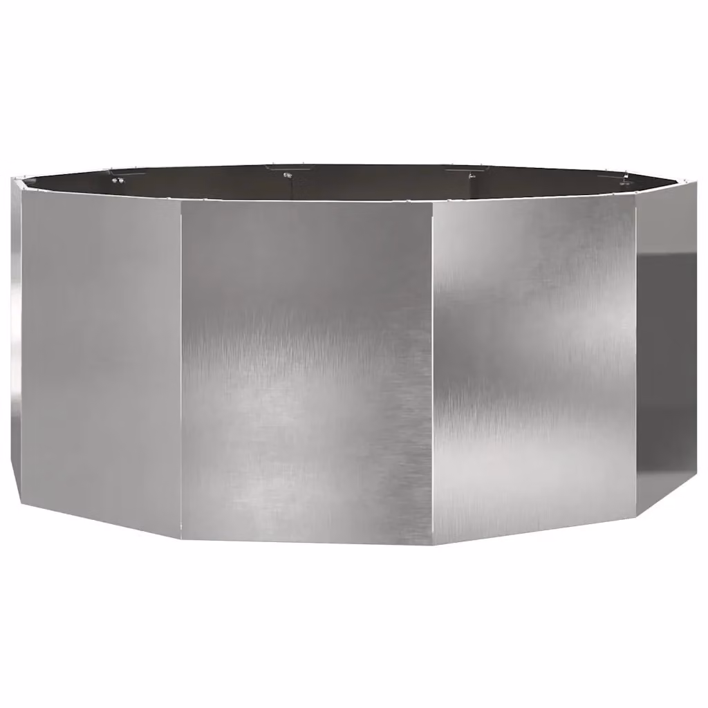 Fioriera vidaXL in acciaio inossidabile argento L/P/H: 120 x 120 x 50 cm – 2