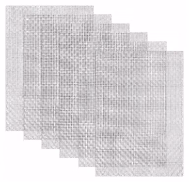 6 piastre in acciaio inossidabile a griglia, maglia fine (20 mesh), acciaio A5, dimensioni 15x21 cm, utilizzabili come protezione per piccoli animali