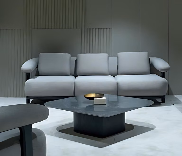 Sofa Dreisitzer Couch Wohnlandschaft Modern Funktional Elegant