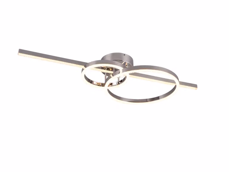 MONTILLA LED 54W dimmerabile moderna lampada da soffitto geometrica in argento di Trio