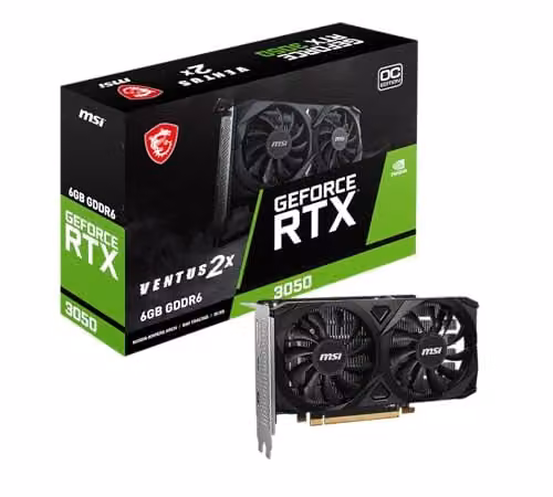 msi, GeForce RTX 3050 VENTUS 2X E 6G OC